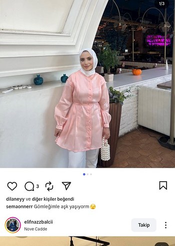 H&M Pembe Mini Düğmeli Uzun Kollu Gömlek mervegultekin zeyyen manuka