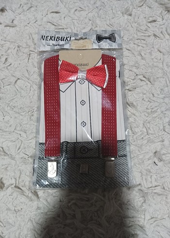 Çocuk Çok Renkli Papyon ve Kravat Seti - Görsel 2