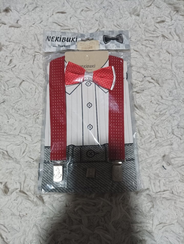 Çocuk Çok Renkli Papyon ve Kravat Seti - Görsel 2