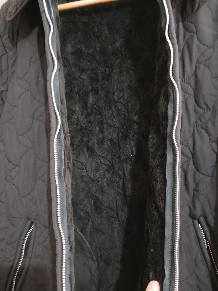 Siyah Fermuarlı Kadın Midi Mont - Görsel 2