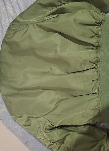 l Beden Pull bear bomber yeşil ceket L beden