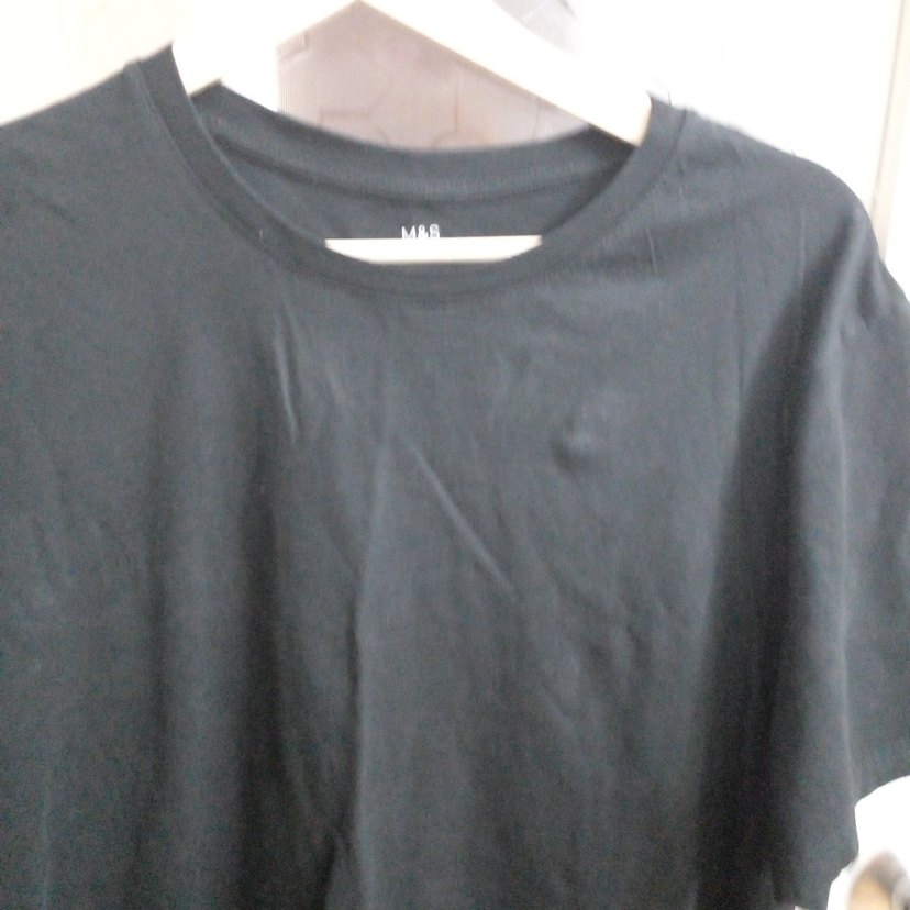 Siyah Kısa Kollu Basic Erkek Tişört M beden - Görsel 4