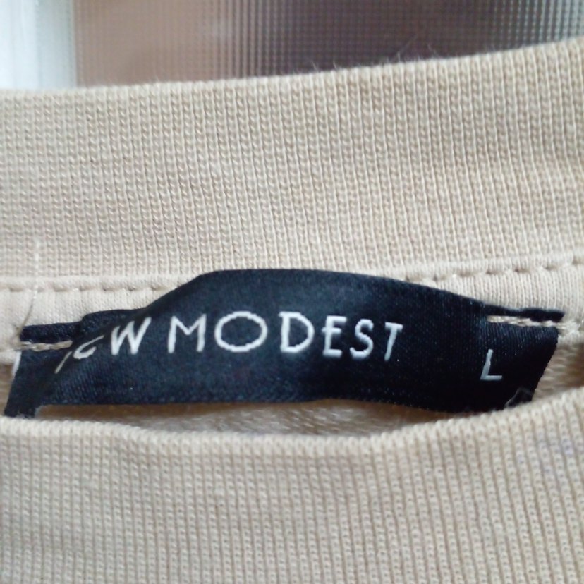 LCW L beden bej önü resim baskılı siwit tsört - Görsel 4