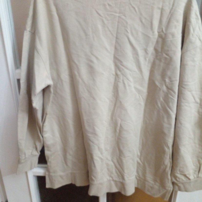 LCW L beden bej önü resim baskılı siwit tsört - Görsel 2