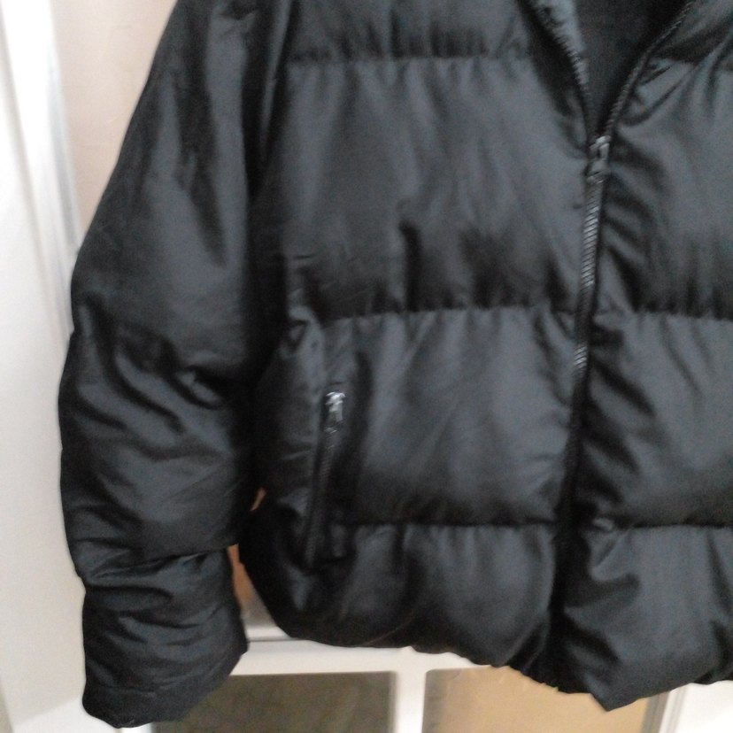 Siyah Kadın Midi Kısa Sıcak Mont 38 beden şışme mont - Görsel 5