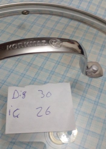 Korkmaz dışı 30 cm içi 26 cm cam tencere kapağı - Görsel 4