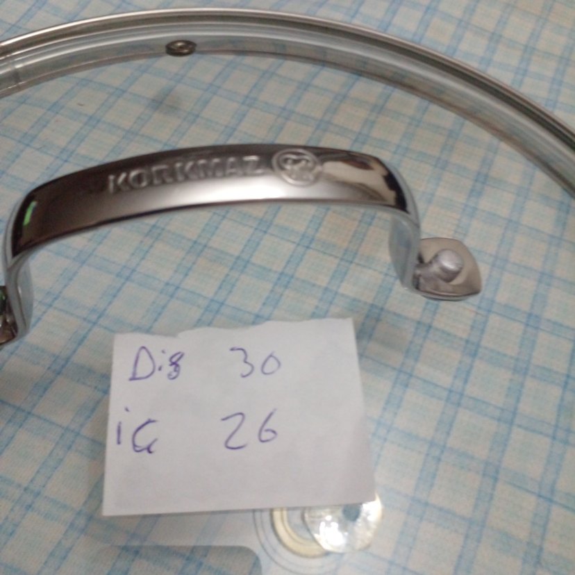 Korkmaz dışı 30 cm içi 26 cm cam tencere kapağı - Görsel 4