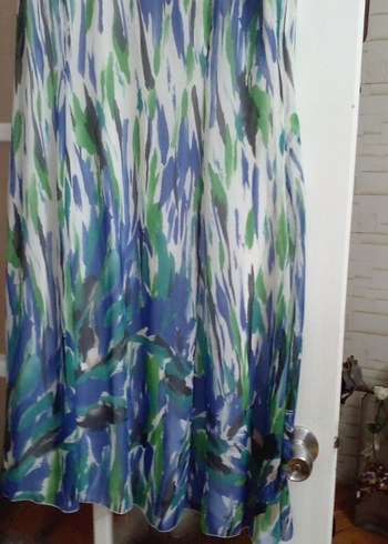 saraçoglu 44 beden desenli şifon elbise - Görsel 7