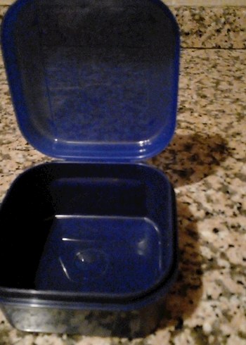 tupperway 450ml lacivert beslenme kabı - Görsel 5