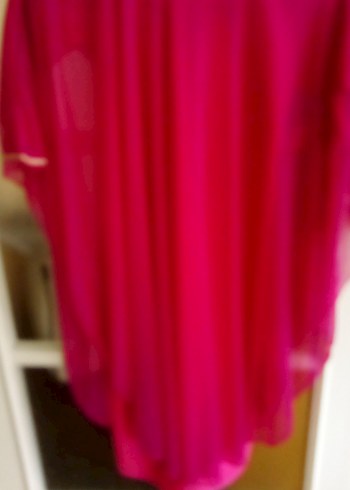 Pembe V Yaka Uzun Salaş Kadın Abiye 40 beden - Görsel 2