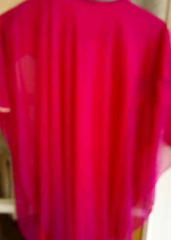 Pembe V Yaka Uzun Salaş Kadın Abiye 40 beden - Görsel 4