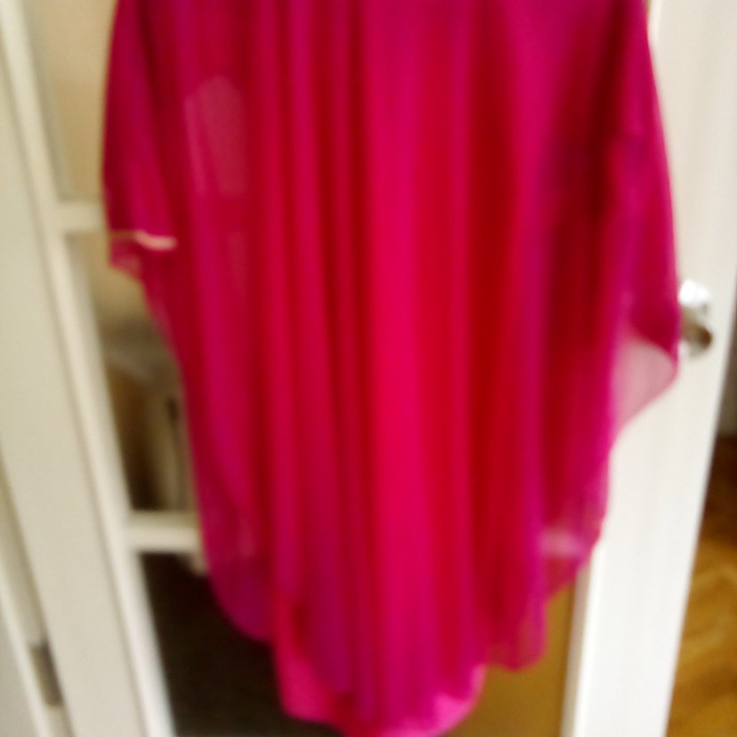 Pembe V Yaka Uzun Salaş Kadın Abiye 40 beden - Görsel 2