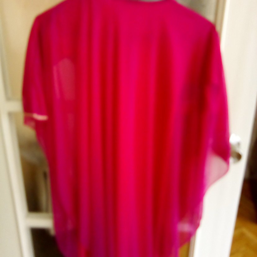 Pembe V Yaka Uzun Salaş Kadın Abiye 40 beden - Görsel 4