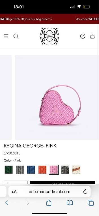 REGINA GEORGE- PINK Manc çanta