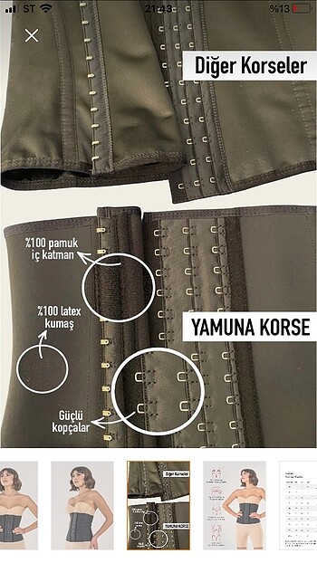 m Beden Yamuna latex korse