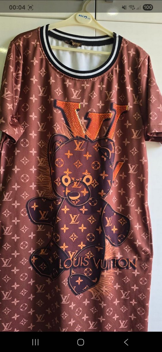 Kahverengi Baskılı Midi Kadın Elbise - Görsel 2