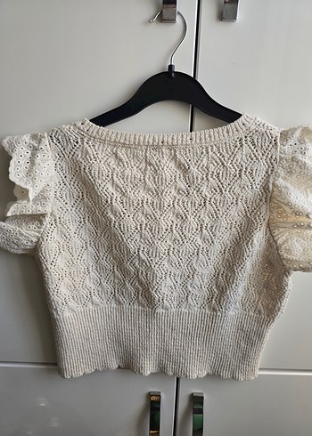 Beyaz Dantel Detaylı Bohem Kız Bolero - Görsel 7