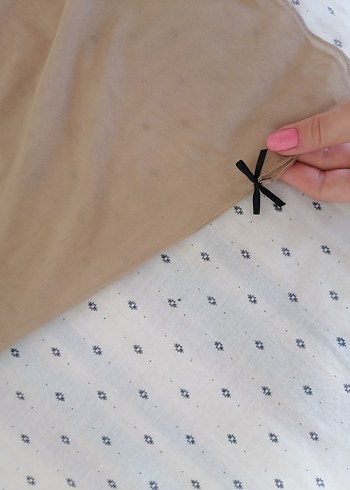 Bej Nakışlı gecelik takımı - Görsel 2