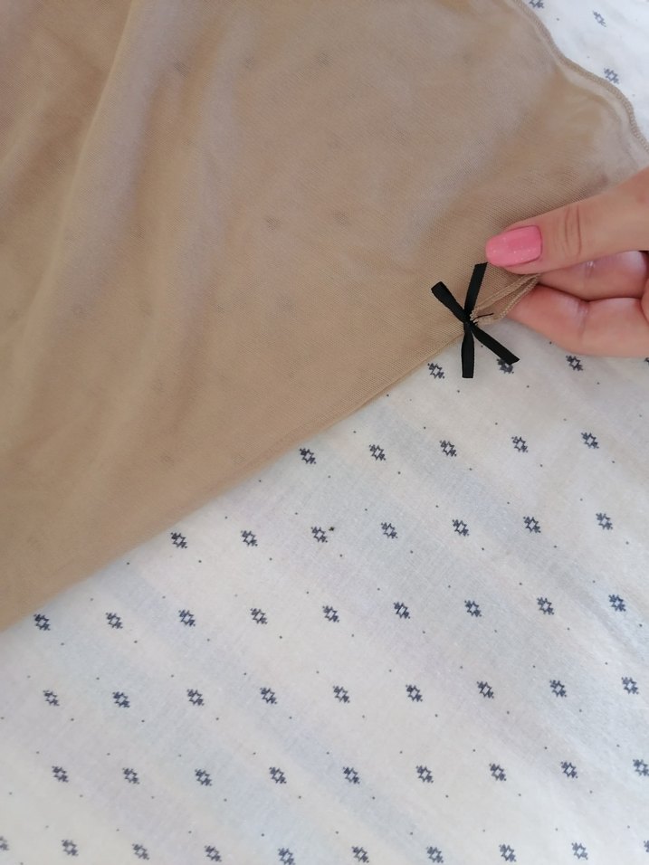 Bej Nakışlı gecelik takımı - Görsel 2