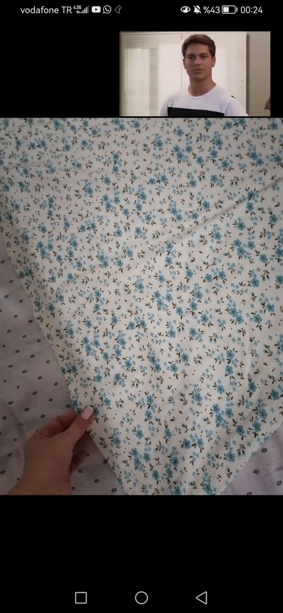 Beyaz Çiçek Desenli Midi Bohem Elbise - Görsel 2