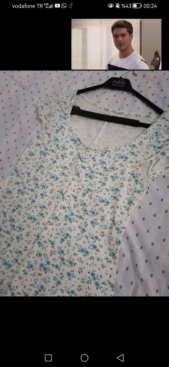 Beyaz Çiçek Desenli Midi Bohem Elbise - Görsel 3