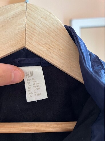 12-18 Ay Beden lacivert Renk H&m rüzgarlık
