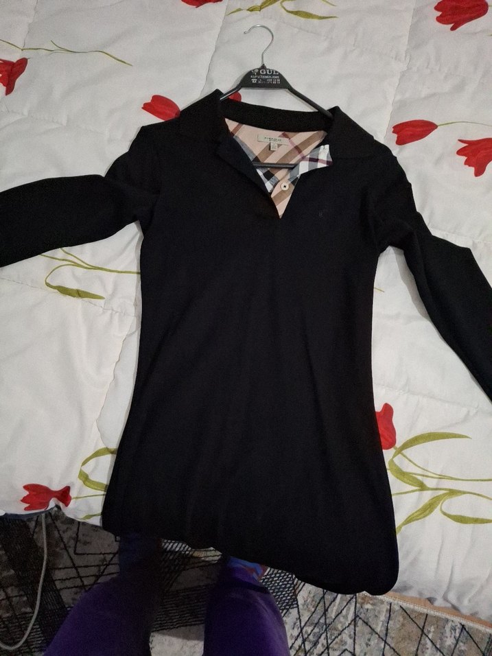 Burberry Siyah Kadın Uzun Kollu Gömlek - Görsel 3