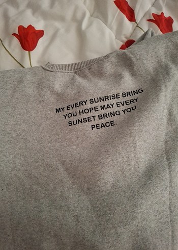 m Beden Gri Kadın Uzun Kollu crop Sweatshirt
