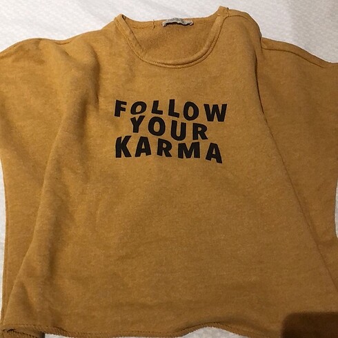 Zara sweatshirt hardal rengi