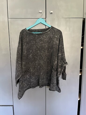 diğer Beden gri Renk Bohem oversize tunik