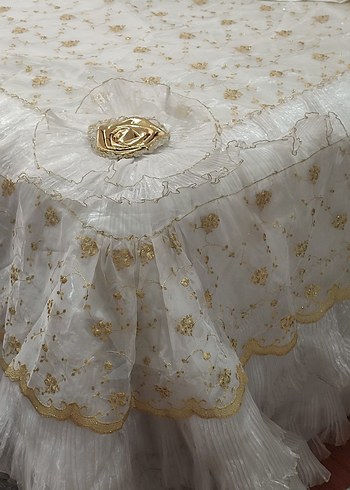 Karaca Home Vintage İşlemeli Beyaz Parlak Yatak Örtüsü