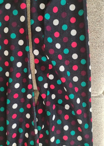 Renkli Puantiyeli Kız Tayt - Görsel 3