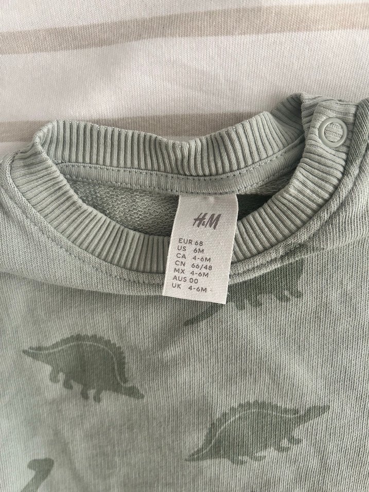 Gri Dinozor Baskılı Bebek Takımı - Görsel 2