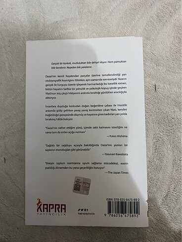  İnsanlığımı yitirirken Osamu Dazai kitap