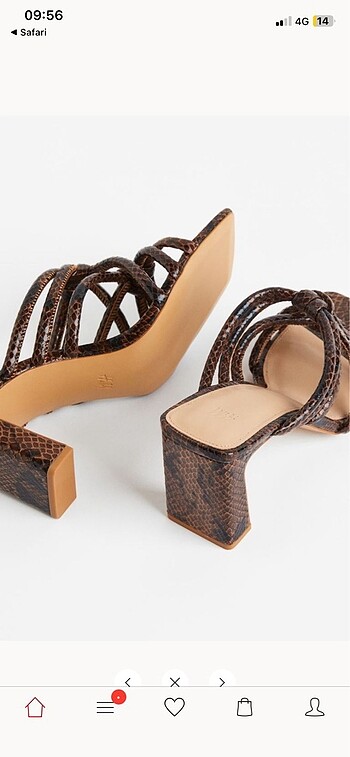 37 Beden H&M Topuklu Sandalet Terlik