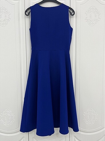 Trendyol & Milla Saks Mavi Midi Elbise