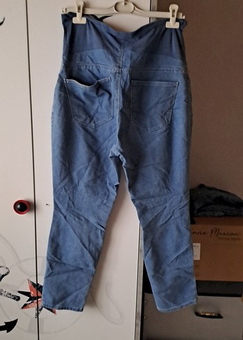 Lacivert Bel Detaylı Hamile Kot Pantolon - Görsel 3