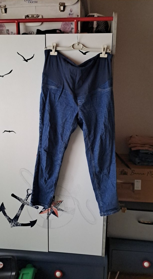 Lacivert Hamile Kot Pantolon Velcro - Görsel 2