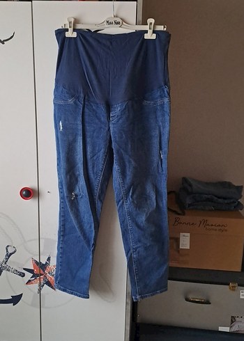Mavi Hamile Denim Pantolon - Görsel 2