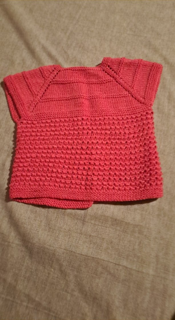 Kız Çocuk Pembe Örgü Kolsuz Hırka - Görsel 3