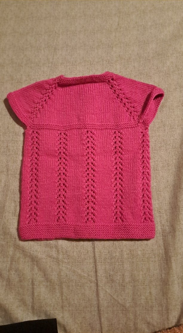Kız Çocuk Pembe Örgü Kolsuz Hırka - Görsel 3