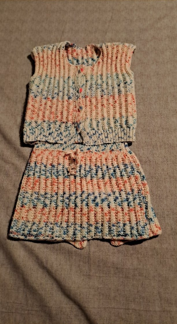 Kız Çocuk Bohem Örgü Kolsuz Takım - Görsel 2