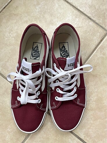 40 Beden bordo Renk Vans spor ayakkabı