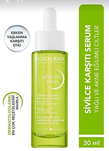 Bioderma sivilce karşıtı yüz serum'u