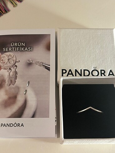 Pandora wishbone silver ring / pandora gümüş yüzük 60 size