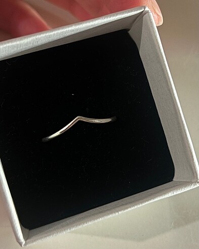 Beden gri Renk Pandora wishbone silver ring / pandora gümüş yüzük 60 size