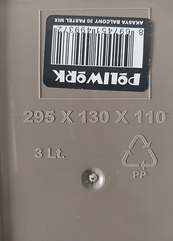Beden çeşitli Renk Saksi 3 lt.
