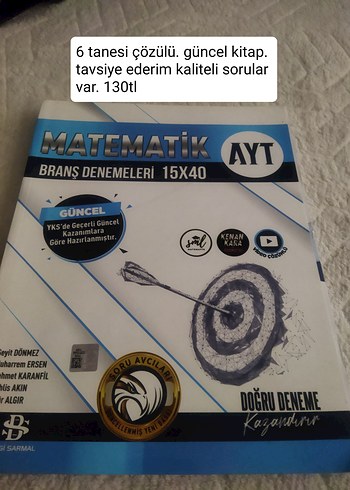 Matematik AYT Branş Denemeleri 15x40