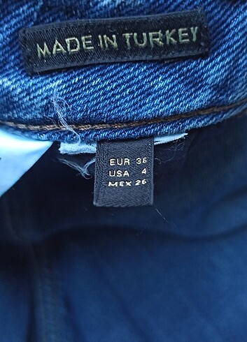 s Beden lacivert Renk Massimo Dutti Geniş Paça Şort Jean