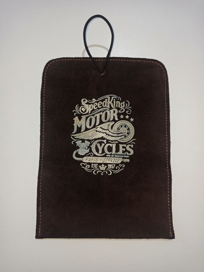 Süet deri tütün kesesi - Görsel 2